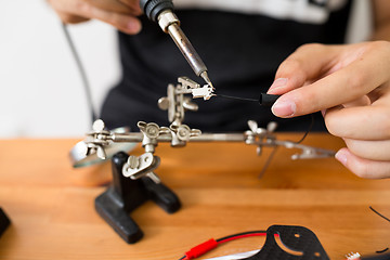 Image showing Welding on drone body