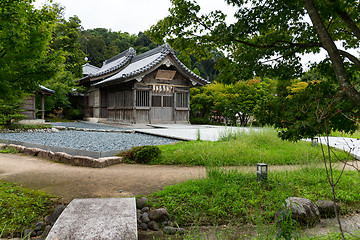 Image showing Wooden house in garden