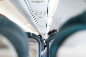 Image showing Interior of airplane