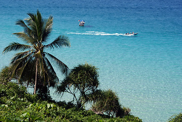 Image showing Boats and sea