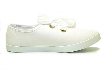 Image showing White sport shoe isolated