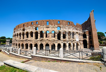 Image showing Colosseum and the Clear Sky