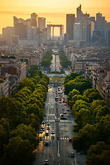 Image showing La Defense in evening