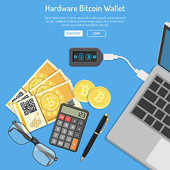 Image showing Crypto currency bitcoin technology concept