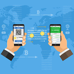 Image showing Crypto currency bitcoin technology concept