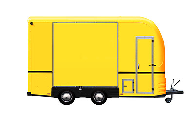 Image showing 3D illustration of yellow food truck