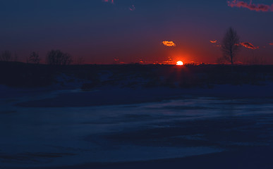 Image showing Beautiful Winter Sunset