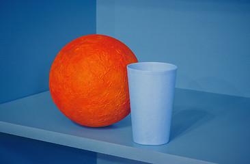 Image showing Abstract Composition With Orange Ball