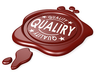 Image showing Quality red wax seal isolated