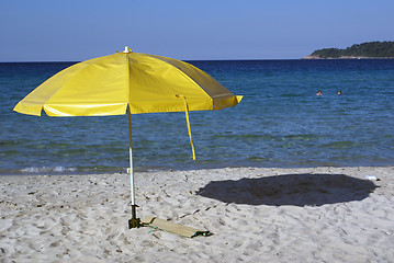 Image showing Yellow umbrella