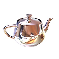 Image showing Chrome Teapot. 3d illustration