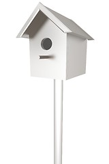 Image showing birdhouse - a metal souvenir. 3d illustration