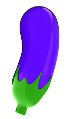 Image showing Eggplant icon. 3d illustration