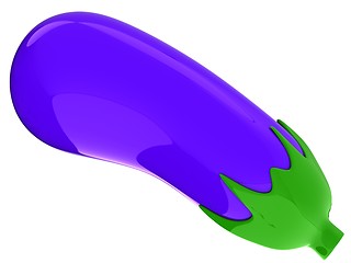 Image showing Eggplant icon. 3d illustration