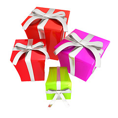 Image showing Gift boxes. 3d illustration