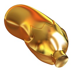 Image showing Gold Eggplant icon. 3d Illustration