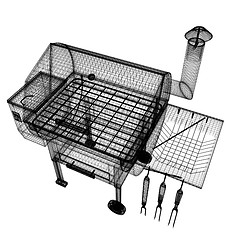 Image showing BBQ grill. 3d illustration