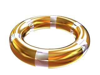 Image showing blank pool ring isolated on white background. 3d illustration