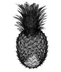 Image showing Pineapple isolated on white background.3d illustration