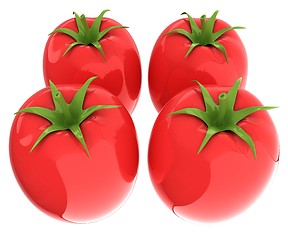 Image showing tomato. 3d illustration