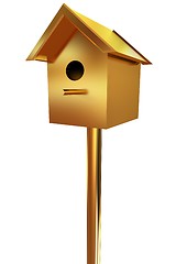 Image showing Golden nesting box. 3d illustration