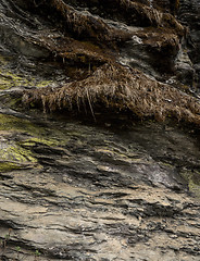 Image showing Rocks and stones texture or pattern with moss