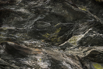 Image showing Mountain rocks closeup texture