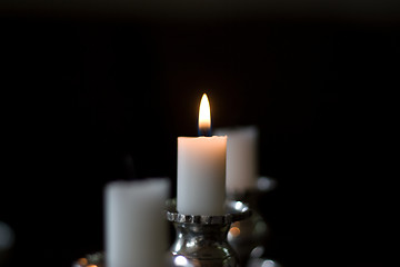 Image showing Single candlelight