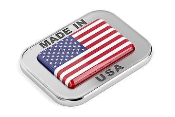 Image showing Made in USA, silver badge