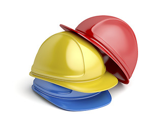 Image showing Safety helmets on white background