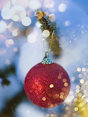 Image showing christmas tree ball decoration