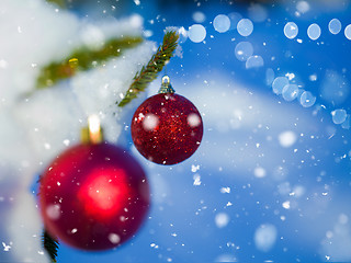 Image showing christmas tree ball decoration