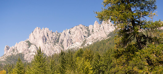 Image showing Rock Butte Outcropping Castle Crags State Park California