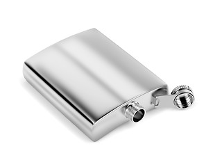Image showing Hip flask on white