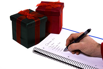 Image showing Making the Christmas List