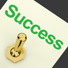 Image showing Switch With Success Text As Symbol Of Winning And Victory