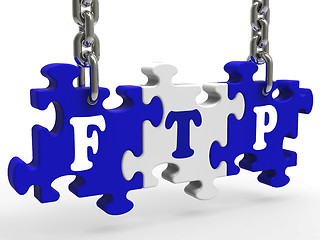 Image showing Ftp Sign Means File Transfer Protocol