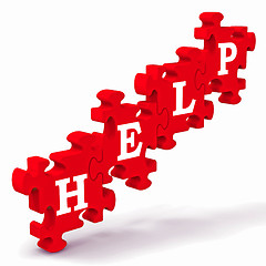 Image showing Help Puzzle Shows Support And Advisory