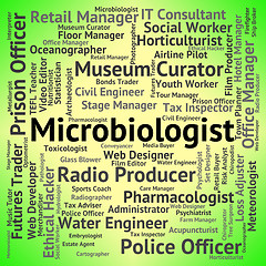 Image showing Microbiologist Job Shows Cell Physiology And Bacteriology