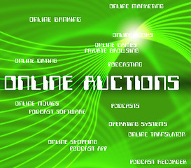 Image showing Online Auctions Shows World Wide Web And Websites