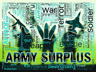 Image showing Army Surplus Means Armed Force And Clothing