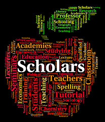 Image showing Scholars Word Shows Learned Person And Academic