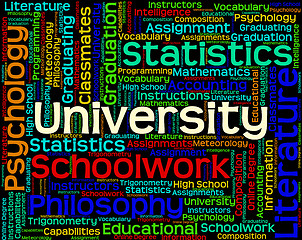 Image showing University Word Shows Educational Establishment And Academy