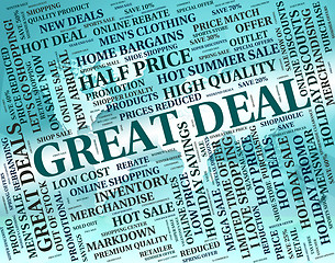 Image showing Great Deal Means Transaction Excellent And Sensational
