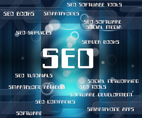 Image showing Seo Word Indicates Internet Text And Words