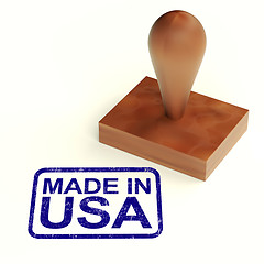 Image showing Made In The Usa Rubber Stamp Shows Products From America