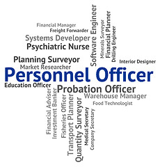 Image showing Personnel Officer Shows Labour Force And Career