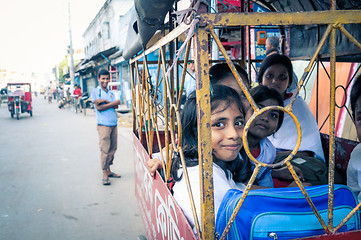 Image showing Girls in Khula in Bangladesh