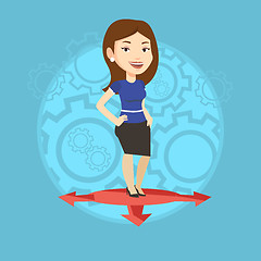 Image showing Woman choosing career way vector illustration.