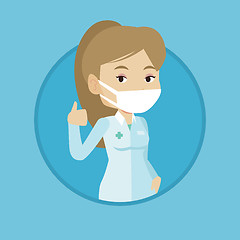 Image showing Doctor giving thumbs up vector illustration.